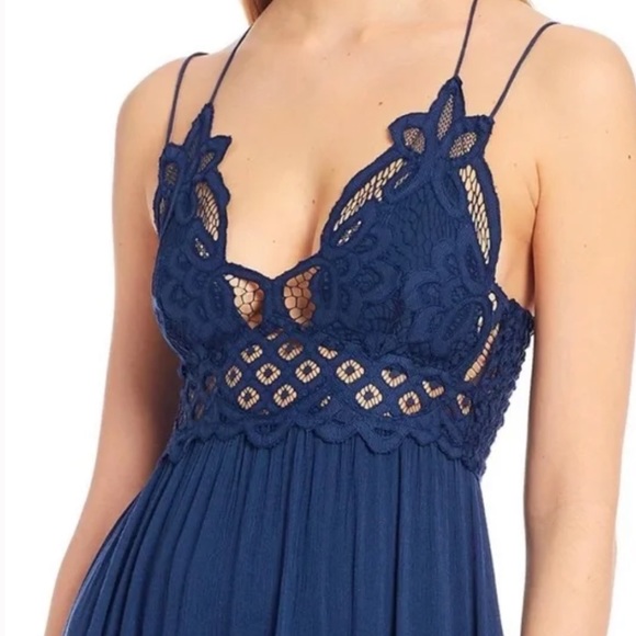 Moving sale🎈NWT Free People One Adella Maxi Slip in Midnight Navy, Size Small. - Picture 3 of 8